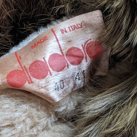 Diadora leather fur lined accented snow boots moon lace up platform taupe 40/41 - Picture 2 of 12